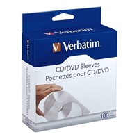 Verbatim CD/DVD Paper Sleeves-with Clear Window...