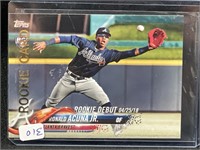 2018 TOPPS RONALD ACUNA JR. ROOKIE TRADING CARD