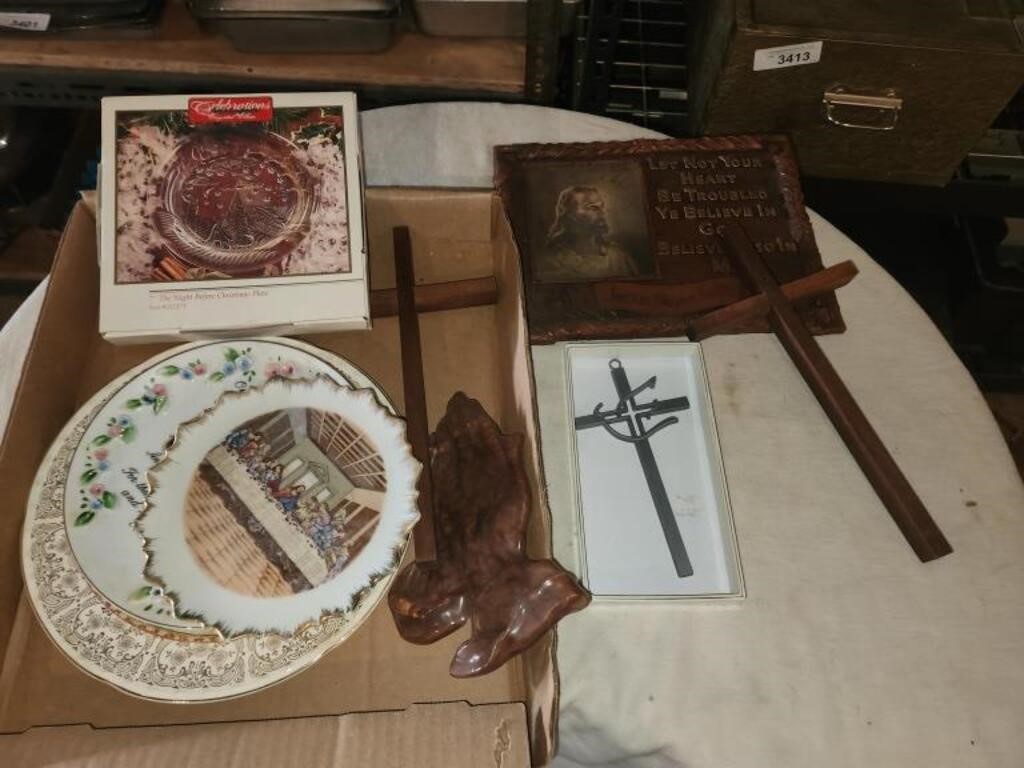 Vintage Religious Wall Hangings & Plates