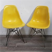 Pair of Herman Miller fiberglass chairs