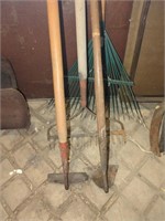 Long handled tools-rakes and hoes
