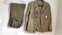 Vintage military jacket and trousers - no size