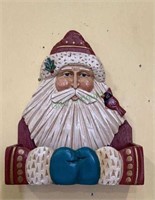 Wooden Santa Claus card holder or candy holder