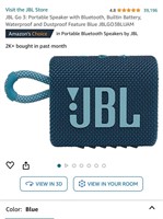 JBL Go 3: Portable Speaker with Bluetooth