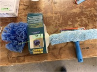 Ettore cobweb brush, Unger 12" window scrubber