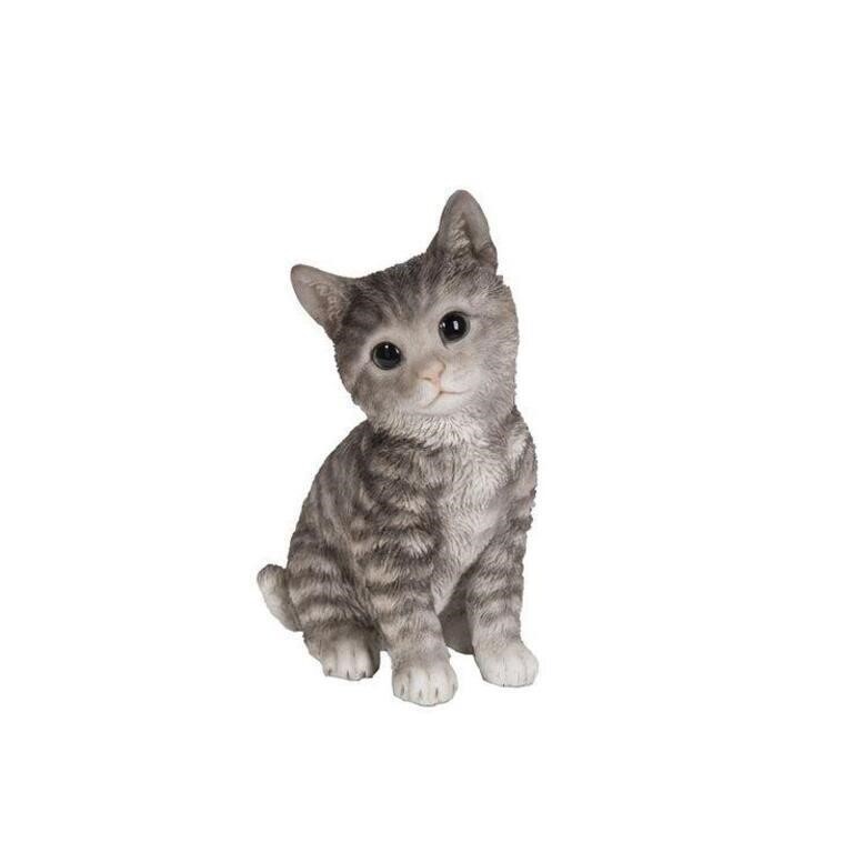 HI-Line Gift Head-Tilting Grey Tabby Kitten...