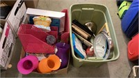 Two boxes of household items - first includes