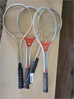 4 Vintage Tennis Rackets