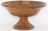 * Pedestal Wooden Fruit Bowl - Minor Damage