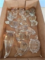 TURTLE & OTHER GLASS FIGURINES