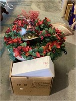 Box of vintage Christmas ornaments, a vintage