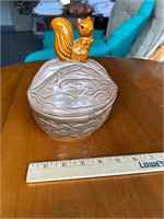 Squirrel and Nut Lidded Canister