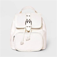 8.875" Mini Flap Backpack - cream