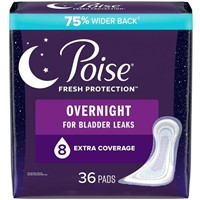 Poise Incontinence Overnight Extra Coverage...