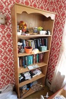 Pressboard Bookcase & Contents