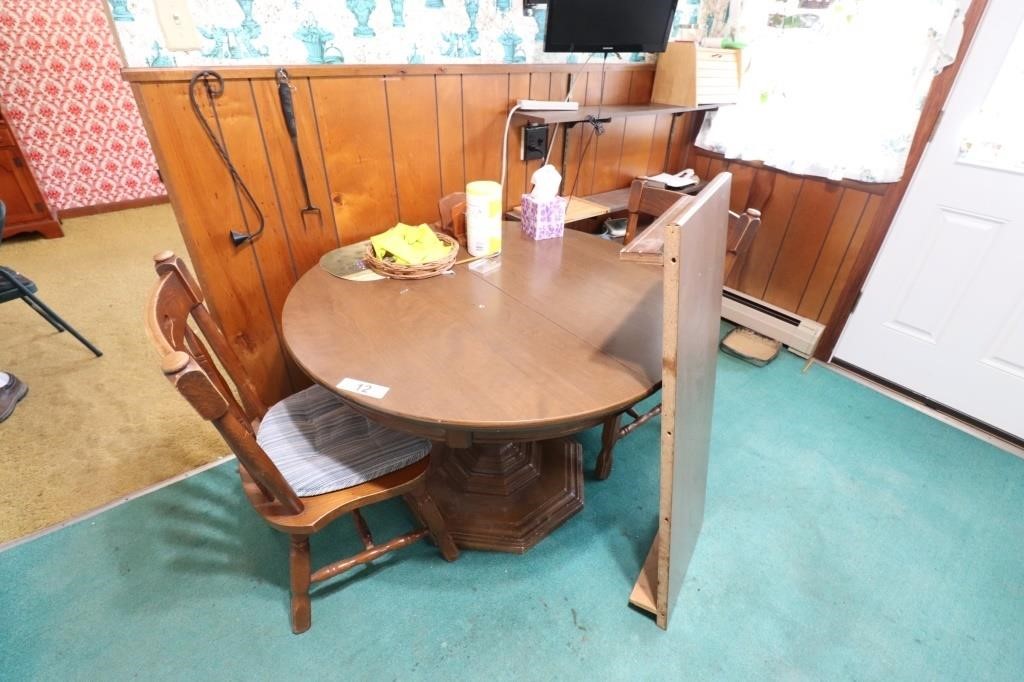 Dining Table 44" w/ 16" Leaf, 2 Chairs