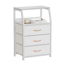 Furnulem White Dresser with 3 Drawers and...