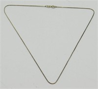 Vintage Sterling Silver Box Chain Necklace -