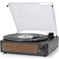 Vinyl Record Player with Speaker Vintage...