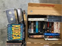 box lot of VHS tapes