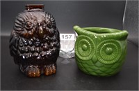 Wise Old Owl piggy bank and owl planter