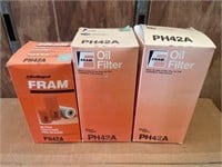 Lot of four Fram PH42A Oil Filters.