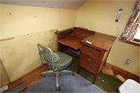 Desk (unique fliptop) & Cosco Chair