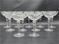11- Cut & Etched Crystal Champagne Stems