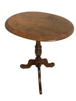 Maple hardwood side table, 23" tall, oblong 19