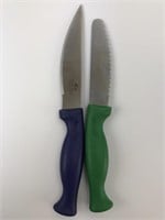 (2) Chicago Cutlery Colorful Handle Knives