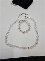 Crystal 18" Necklace & Bracelet