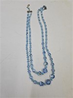 Beautiful Blue Crystal Necklace 17"