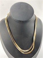 Trifari Gold Tone Necklace 29" L