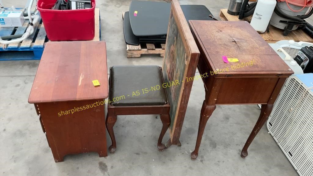 Small Dresser, Sewing Table, Card Table, Stool