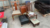 Foot Stools, Chairs, TV Trays