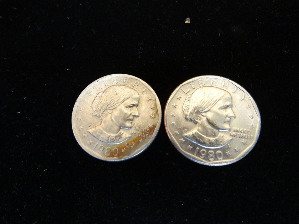 1980 S. B. Anthony One Dollar Coins