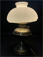 Converted Kerosene lamp,  perfect striped gl