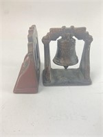Pair antique Liberty Bell, booked numbers 1 & 2,