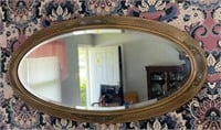 Decorative Plaster Oval Wall Mirror