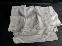 Vintage Hand Stitched Linen Placemats