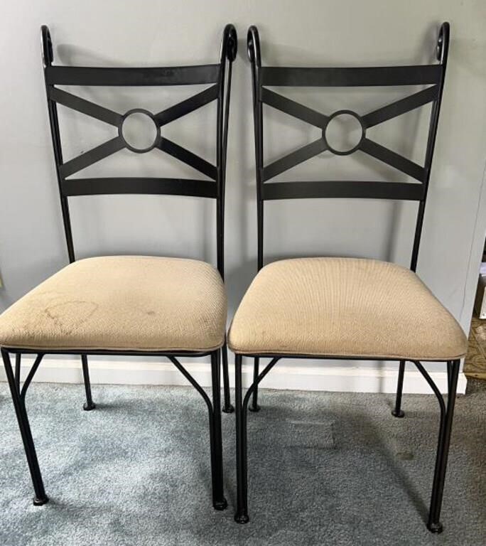3 Metal Dining Chairs