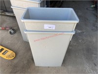 (2) SLIM JIM TRASH CANS - WORKING