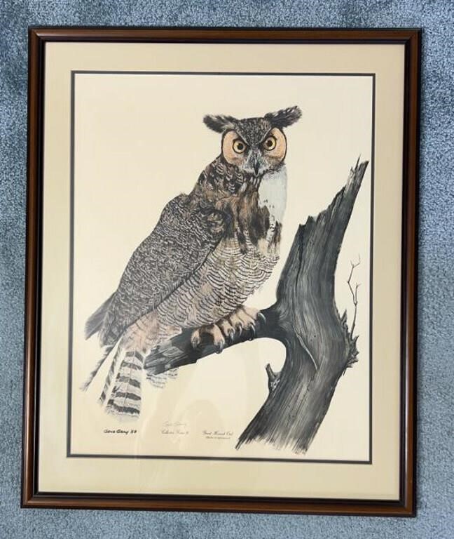 Great Horned Owl Gene Gray Limited Edition Print