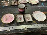 lot of 5 vintage china - cup, Japan square plates