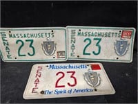 Massachusetts Senate License Plates
