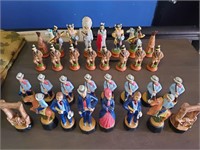 Ceramic Western Chess Set No Board