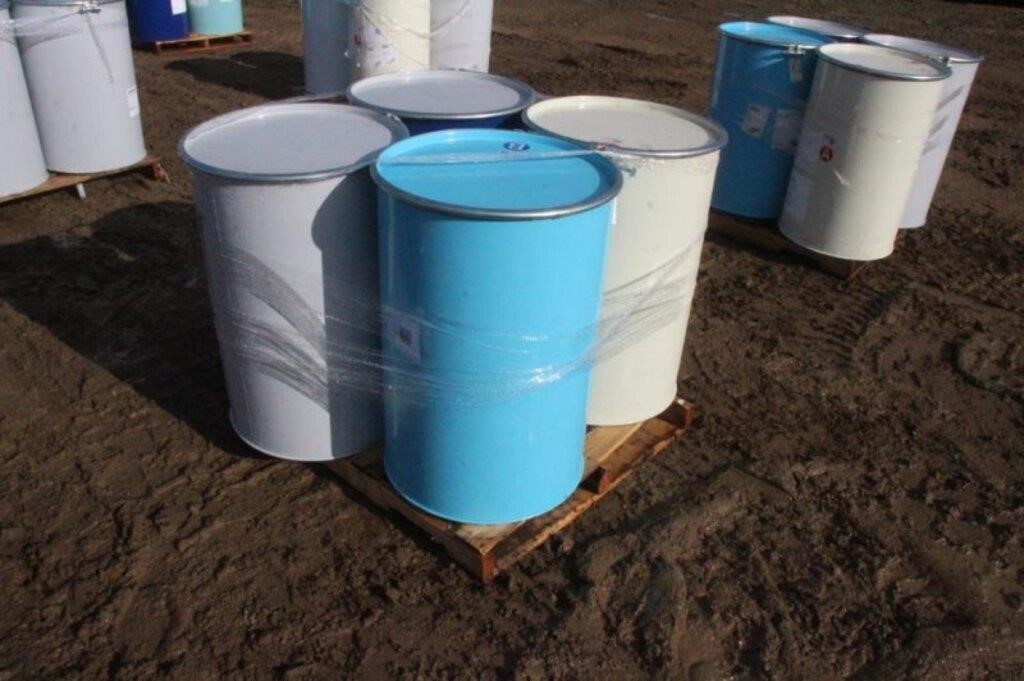 (4) Metal 55gal Barrels