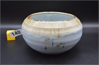 Handmade pottery bowl signed by artist