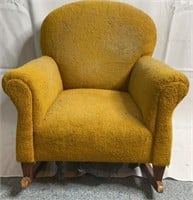 Children’s Rocking Chair Mustard Upholstery