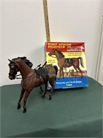 Vintage Marx Comanche Brown Horse-poor box